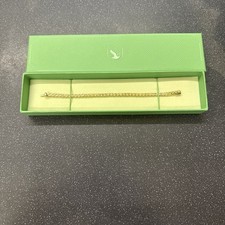 New SWAROVSKI Gold Sparkle Yellow Crystals Matrix Tennis Bracelet 5648933