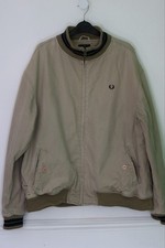FRED PERRY XL Beige Canvas Jacket READ DESCRIPTION