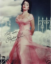 ELIZABETH TAYLOR AUTOGRAPH SIGNED PP PHOTO POSTER