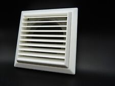 White Louvred Wall Vent Grille