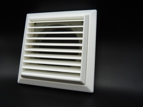 White louvred wall vent - white,