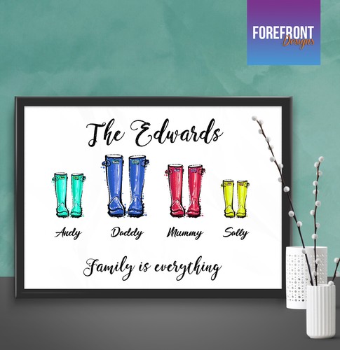 Personalised family wellie