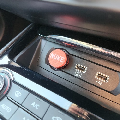 Red nuke cigarette lighter - red,