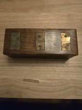 Brass inlaid Vintage Wooden