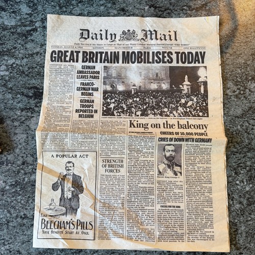 Vintage daily mail ww1 - vintage, &