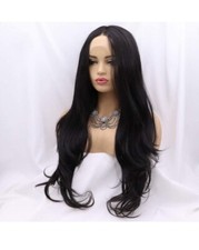 Long Natural curly Black