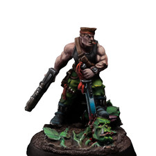 Sly Marbo painted figure