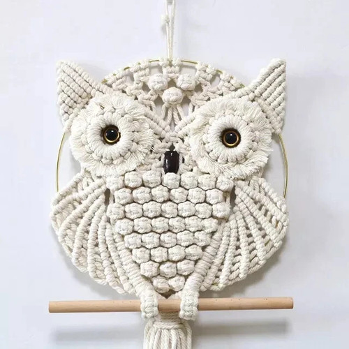 Owl macrame wall - wall, hanging