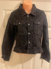 Michiko Koshino Women's Black  Two Pocket Jacket Long Sleeve Size S  -L4