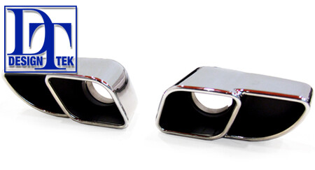 Exhaust tail pipes twin square - tail,