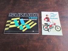 Suzuki T500 K T500K 1972 Owner's Manual Drivers Manual Owners Manual