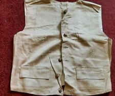 Mens Waistcoat Costume Fancy Dress Reenactment 34-35" Chest Brown/Gold Satin