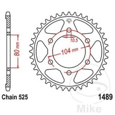 KAWASAKI ZX7R ZX750 KLZ1000 VERSYS Z1000 ZR1000 JTR1489 43 JT REAR SPROCKET