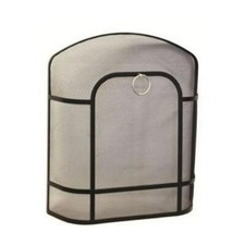 Inglenook Fire 52 Large Fireguard Black - Curved Top - 70cm
