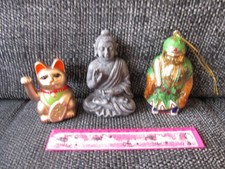3 FIGURES BUDDHA CAT MAN