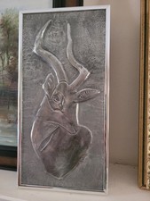 Mid Century Metal Wall Art of  an Antelope
