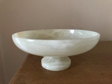 Onyx Marble Alabaster Centerpiece Pedestal Fruit Bowl Tazza