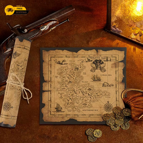 Pirate adventure treasure map - adventure,