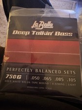 Labella 750G Gold White Nylon  Tape Wound Bass Guitar Strings