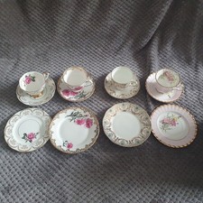 Bone China Tea Cups Saucers And Side Plates Set England Royal Stafford  Imperial