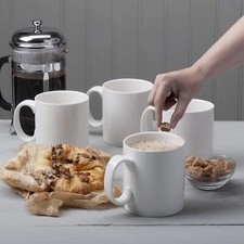 Extra Large Big Mug 1.3 Pint Coffee, Tea, Soup Chunky Mug, Porcelain White