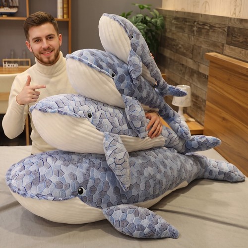 Giant blue shark plush toy - giant,