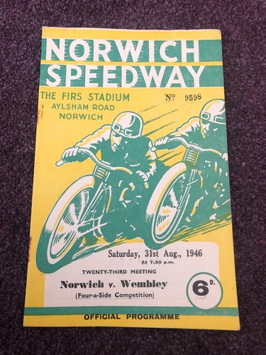 Speedway programme norwich - speedway,