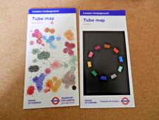 2 London Tube Maps, December 2013 & April 2011, Clean, No Damage