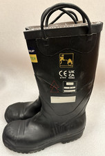 Skellerup Black Firefighter Safety Boots Military Surplus Sizes 5,7,8,9,10,11,13