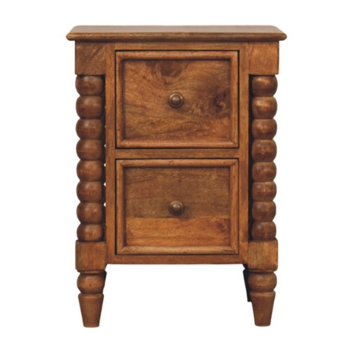 Solid mango wood bedside table - solid,