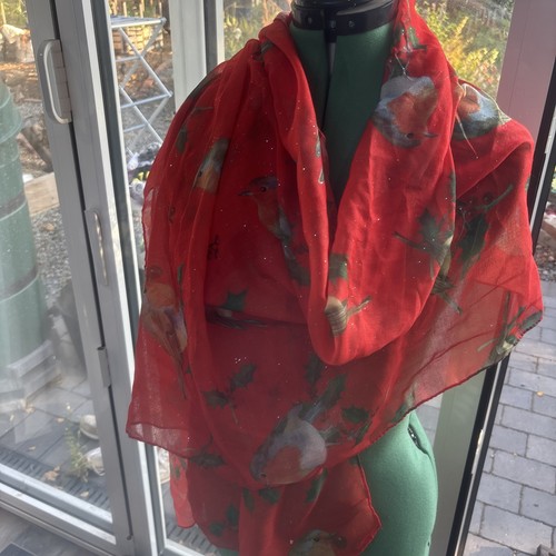 Pashmina scarf robins - pashmina,