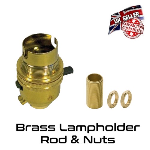 Brass lamp holder - holder, switched