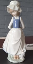 Nao By Lladro Girl With Poodle