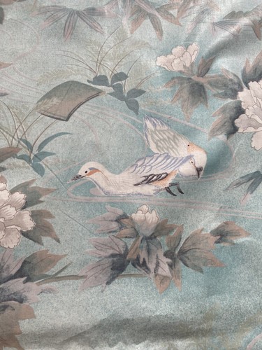 Vintage fabric blue glazed - fabric,