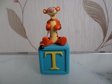 Disney Alphabet Fun Blocks Grolier Letter T Tigger DAMAGE.
