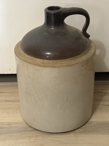 Antique tone stoneware crock - stoneware,