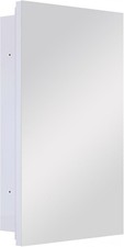 Single Door Bathroom Mirror Cabinet White 66X41cm AUCTION Wall Mount Storage