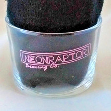 NEON RAPTOR BREWERY ~ NOTTINGHAM ~ SMALL 1/3 PINT BEER GLASS ~ CRAFT BEER