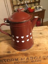Vintage Brown Enamel Coffee