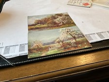 1923 Landscape scene, art colour postcards X2 C W Faulkner series 583