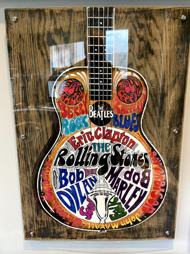 Resonator guitar illustrating - guitar,