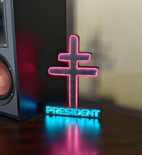 President metal band logo - 3d,