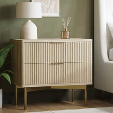 Wide Oak and Gold Ribbed 2