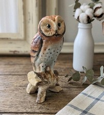 Chalkware Porcelain Barn Owl