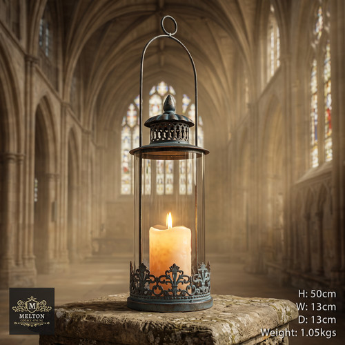 Candle lantern tall 50cm - candle,