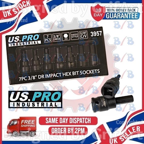 Pro 7pc impact hex - us, socket