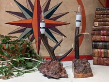 Pair of Mid Century Antler Table Lamps