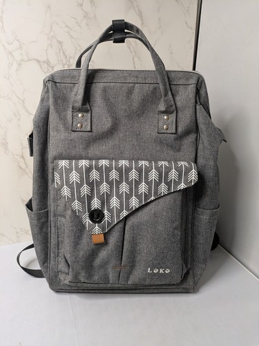 Leke change bag gray - leke,