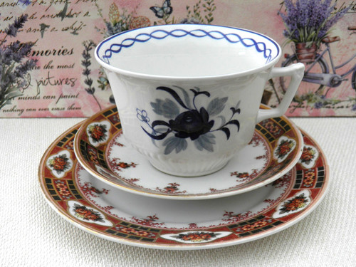 Tea cup saucer plate - tea, vintage