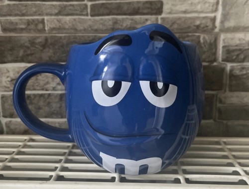 Blue character ceramic mug - blue,